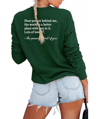 You Are Enough Sweatshirt for Women Dear Person Behind Me Hoodie Sweatshirt Love Awareness Peace Oversized Pullover 3 $14.15 ...