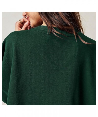 Sweatshirt Dresses for Women 2024 Casual Long Sleeve Patchwork Tops Oversized Crewneck Pullover Fashion Mini Dress 06-green $...