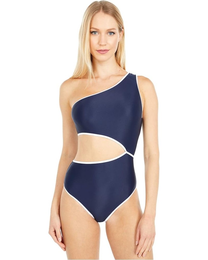 Eco Solid Trish Cutout Tank Navy $21.07 Swimsuits