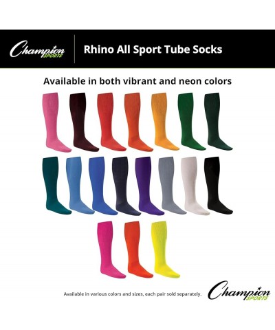 Rhino All Sport Athletic Socks - Multiple Sizes and Colors 10-13 (Large) White $7.35 Socks