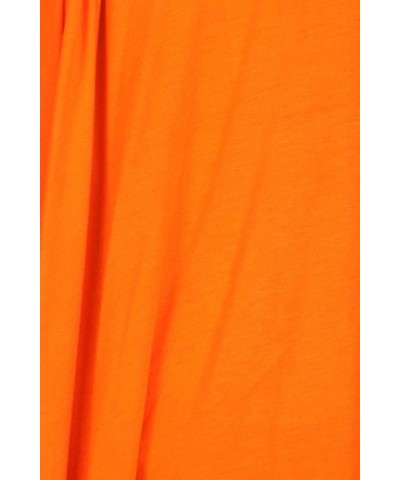 Women's Plus Solid Long Sleeve Draped Neck Open Front Cardigan. Made in USA Orange $10.70 Sweaters