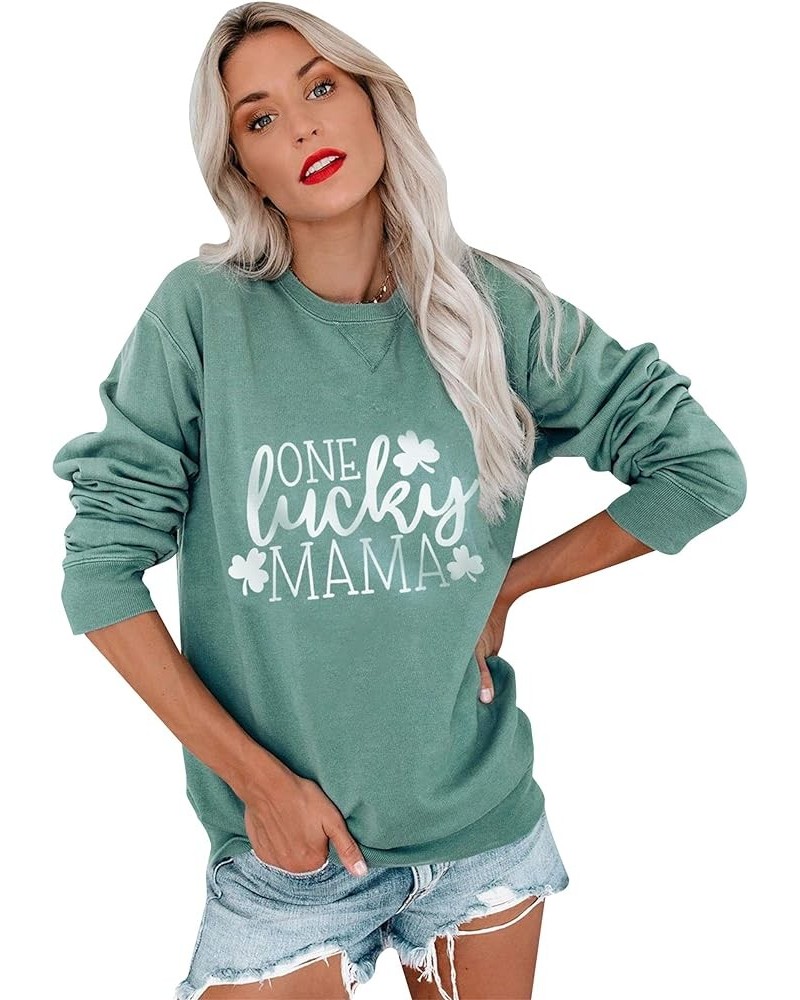 Women's St. Patrick's Day Love Printed Pullover Shirt Casual Shamrock Sweatshirt Green Letter $14.10 Hoodies & Sweatshirts