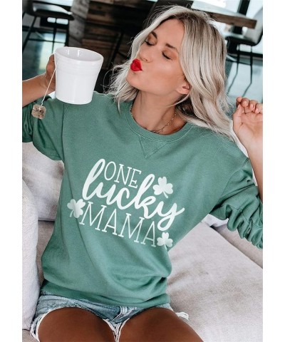 Women's St. Patrick's Day Love Printed Pullover Shirt Casual Shamrock Sweatshirt Green Letter $14.10 Hoodies & Sweatshirts