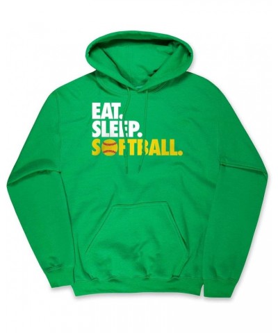 Softball Standard Sweatshirt | Eat Sleep Softball Adults Sizes Adult Green $20.68 Hoodies & Sweatshirts