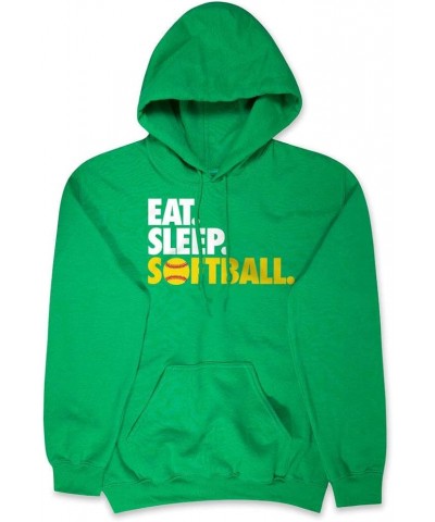 Softball Standard Sweatshirt | Eat Sleep Softball Adults Sizes Adult Green $20.68 Hoodies & Sweatshirts