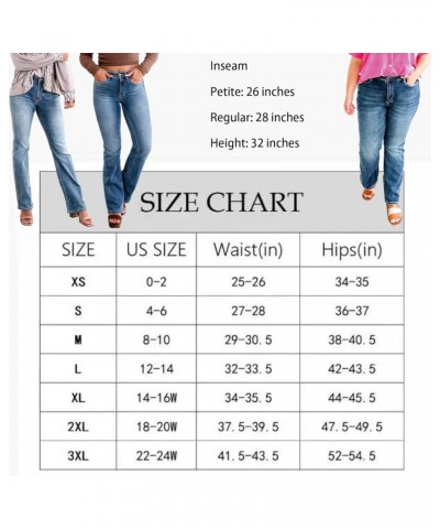 Holy Grail Tummy Control Bootcut Jeans, Holy Grail Bootcut Jeans Women, Pull on Stretch Bootcut Jeans for Women Dark Blue Sta...