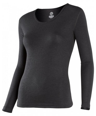 Women's Dual Layer Long Sleeve Crew Black $12.20 Activewear