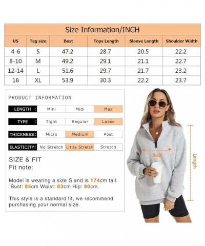 Women's Oversized Half Zip Pullover Stand Collar Long Sleeve Drop Shoulder Sweatshirt Fashion Fleece Winter Outfits Army Gree...