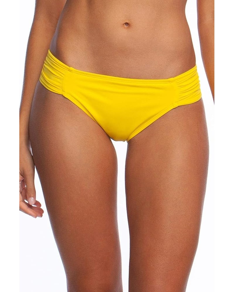 Women's Standard Island Goddess Side Shirred Hipster Swimsuit Bottom Sunshine $18.19 Swimsuits