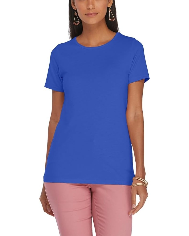 Women's Ladies Regular Fit Short Sleeve Crew Neck Tee Royal $6.79 T-Shirts