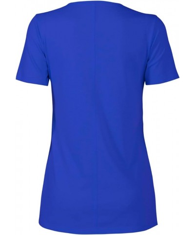 Women's Ladies Regular Fit Short Sleeve Crew Neck Tee Royal $6.79 T-Shirts