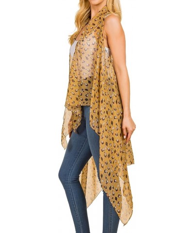 Scarfand's Women's Sheer Open Front Lightweight Sleeveless Long Duster Cardigan Vest Little Bird Anzac $9.51 Vests