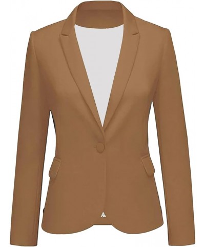 Women's 3/4 Ruched Sleeve Lightweight Work Office Blazer Jacket Women's 2023 Fall Casual Blazers Office Jacket Blazer Za2-kha...