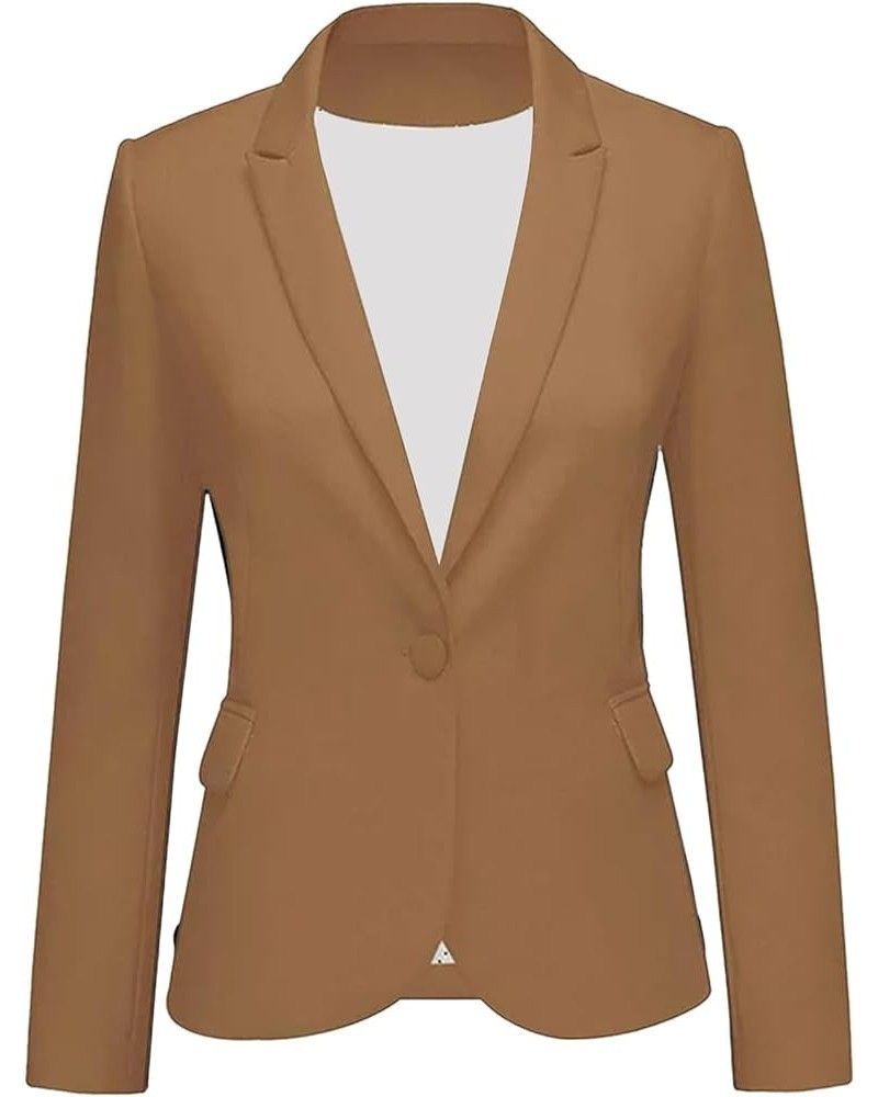 Women's 3/4 Ruched Sleeve Lightweight Work Office Blazer Jacket Women's 2023 Fall Casual Blazers Office Jacket Blazer Za2-kha...