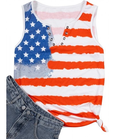 Patriotic Shirts American Flag Tank for Women Fourth of July Shirts USA Flag Tank Tops Graphic Casual Sleeveless Tees V-neck ...