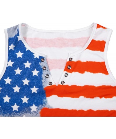 Patriotic Shirts American Flag Tank for Women Fourth of July Shirts USA Flag Tank Tops Graphic Casual Sleeveless Tees V-neck ...