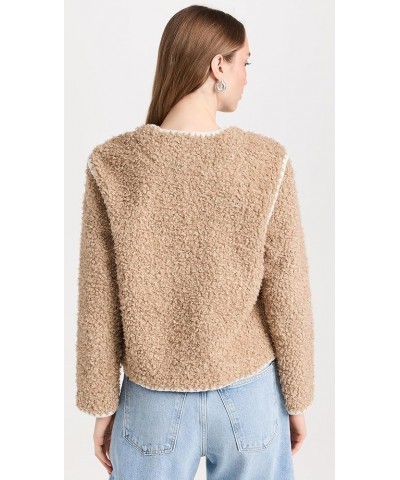 Women's Faux Shearling Jacket Tan/White $73.14 Coats