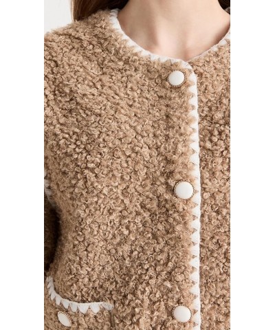 Women's Faux Shearling Jacket Tan/White $73.14 Coats