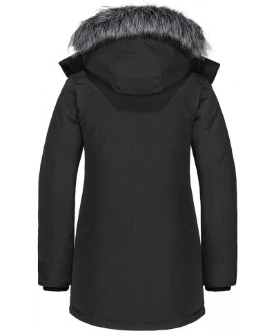 Women's Long Winter Coat Thick Puffer Jacket Faux Fur Hooded Parka Jacket Gray $43.72 Jackets