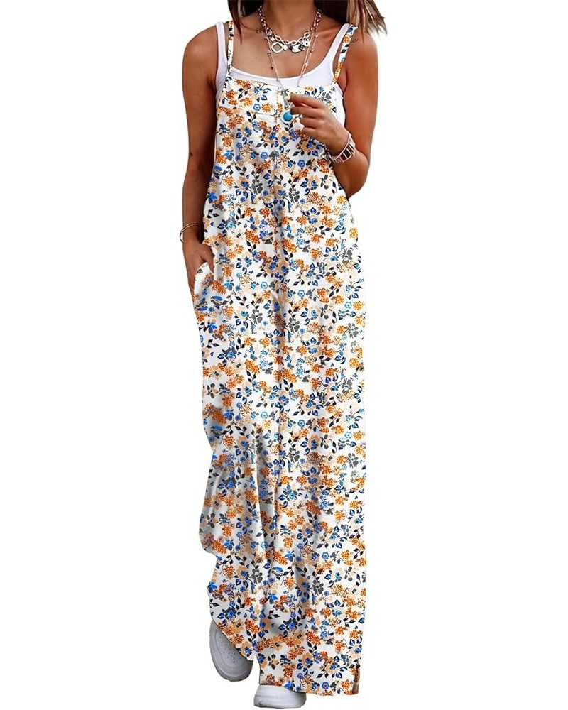 Women's Summer Casual Jumpsuits Wide Leg Overalls Floral Print Baggy Rompers with Pocket PZZCR Floral 377 $18.90 Overalls