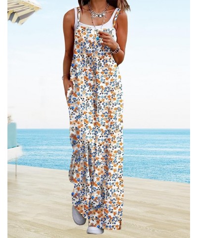 Women's Summer Casual Jumpsuits Wide Leg Overalls Floral Print Baggy Rompers with Pocket PZZCR Floral 377 $18.90 Overalls