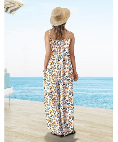 Women's Summer Casual Jumpsuits Wide Leg Overalls Floral Print Baggy Rompers with Pocket PZZCR Floral 377 $18.90 Overalls