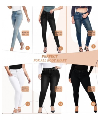 Women's Super Comfy Stretch Denim Skinny Jeans Xps26122sk-black $15.06 Jeans