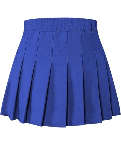 Girls Womens Pleated Mini Skirt Short High Waist School Uniform, 2Years - 4XL Royal Blue $13.32 Skirts