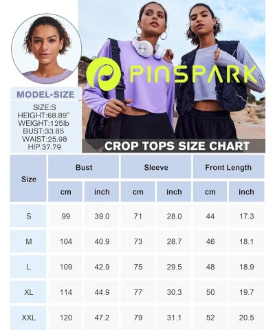 Womens Long Sleeve Cropped Tops Crewneck Crop Sweatshirts Loose Fit Pullover T-Shirts with Thunmhole White $9.46 Hoodies & Sw...