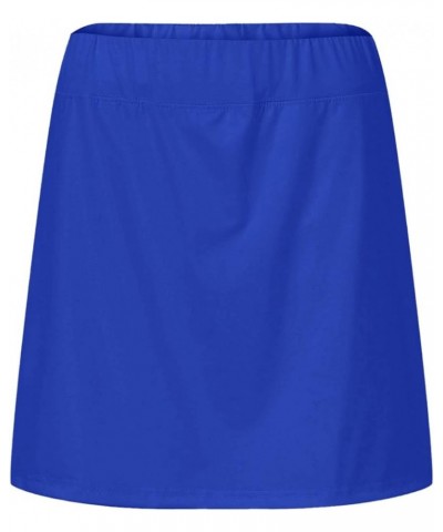 Skirts for Women 2 in 1 Basic Versatile Skirt Stretchy Casual Mini Skirts Solid Color Lightweight Skirts for Running Tennis B...