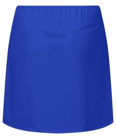 Skirts for Women 2 in 1 Basic Versatile Skirt Stretchy Casual Mini Skirts Solid Color Lightweight Skirts for Running Tennis B...