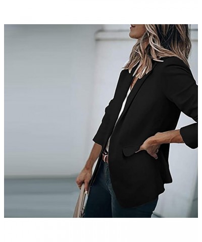 Winter Coats For Women 2023 Casual Jackets Fashion Clothes Holiday Clothing I Black $17.65 Jackets