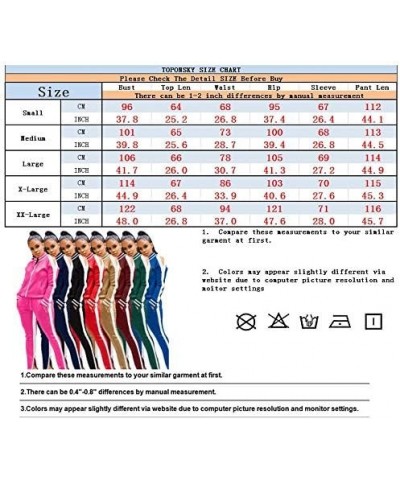 Women Casual 2 Piece Outfit Long Pant Set Sweatsuits Tracksuits Ca Green Rose $19.49 Activewear