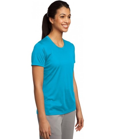 Women's Sport Performance Moisture Wicking Athletic T Shirt Atomic Blue $12.74 Activewear