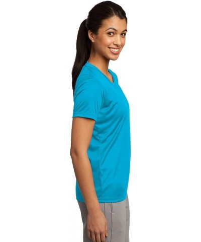 Women's Sport Performance Moisture Wicking Athletic T Shirt Atomic Blue $12.74 Activewear