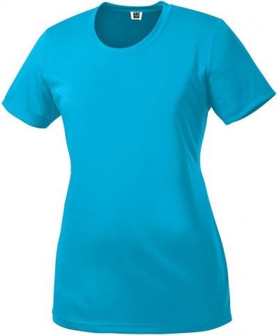 Women's Sport Performance Moisture Wicking Athletic T Shirt Atomic Blue $12.74 Activewear