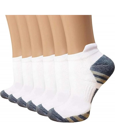 Copper Compression Socks Women and Men 6 Pairs - Circulation Arch Support Plantar Fasciitis Running Ankle Socks A1 - No Show ...