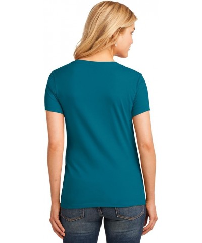 Port & Company Ladies Core Cotton V-Neck Tee. Lpc54v Teal $8.05 T-Shirts