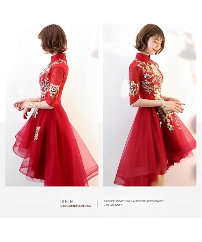 Women/Girls Chinese Red Wedding Dress,Gorgeous and Elegant Embroidered Xiuhe Cheongsam Ao Dai Gown Y1909 $38.49 Dresses