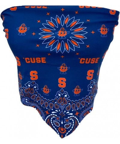 Women's Bandana Top Tailgate Outfit College Tank Top Crop Top Made in USA One Size Fits Most Syracuse Orange - Navy $19.80 Tanks