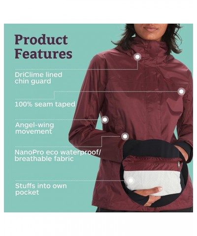 Women's Precip Eco Waterproof Rain Jacket Port Royal $41.22 Coats