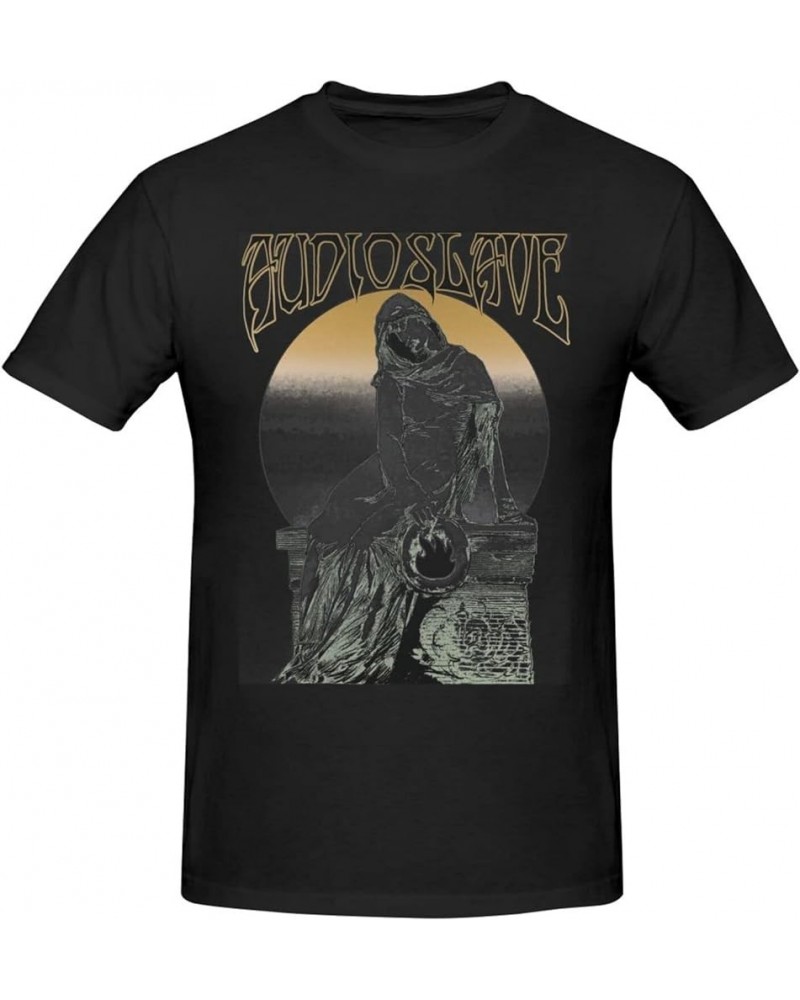 Audioslaves Classic T-Shirt Crew Fashion Neck Casual Top Basic Short Sleeve Shirt Black Black $11.08 T-Shirts