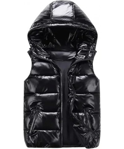 Winter Warm Gilet Thick Cotton Light Vest Sleeveless Jacket Fashion Zipper with Pocket Casual Outdoor Vest 3XL(5) B $28.76 Vests