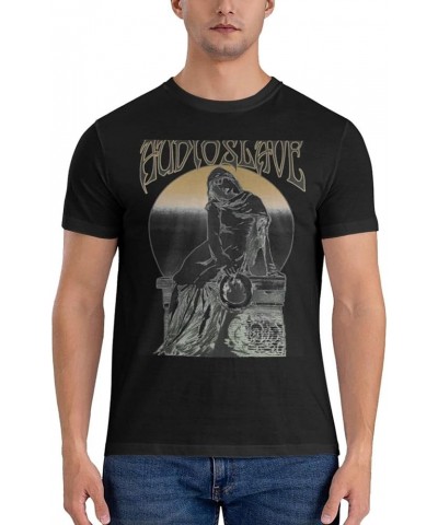 Audioslaves Classic T-Shirt Crew Fashion Neck Casual Top Basic Short Sleeve Shirt Black Black $11.08 T-Shirts