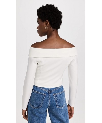 Women's Stretched Off Shoulder Blazer Top Ivory $51.30 Blazers