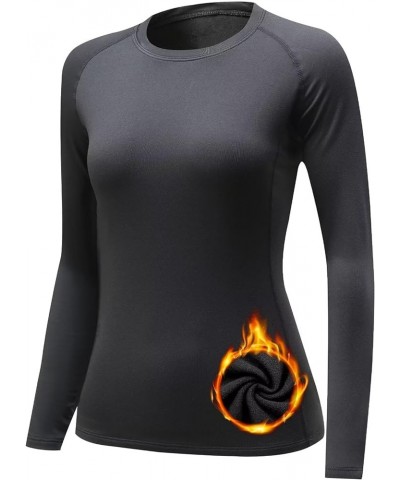 Thermal Tops for Women Cold Weather Skiing Base Layer Women Long Sleeve Shirt Workout Running Athletic Undershirt Black $13.5...