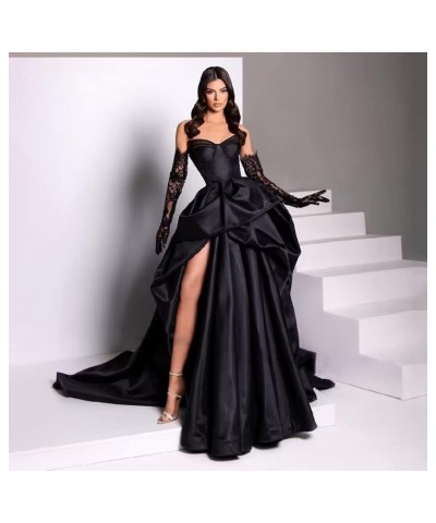 Sweetheart Prom Dresses Long Women's Satin Ball Gown Strapless Formal Evening Dress with Slit Sage $49.75 Dresses