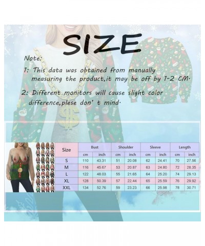 Ugly Crewneck Christmas Sweatshirts for Women Unisex Novelty Xmas 3D Graphic Pullovers 2023 Fashion Long Sleeve Fun Tops Red ...