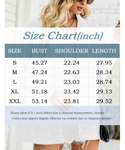 Womens Oversized Sleeveless Jean Denim Jacket Button Down Vest Top for Women Summer Waistcoat Jeans Vests Tops White $19.13 V...