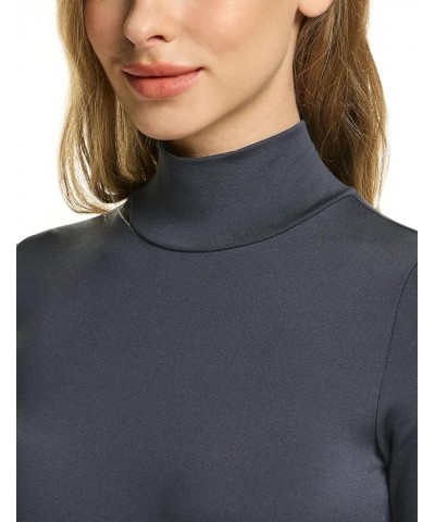 Women's Thermal Turtle Neck Bodysuit, Long Sleeve Slim Fit Jumpsuits, Casual Mock Neck T Shirt Tops Thermal Charcoal $13.49 B...